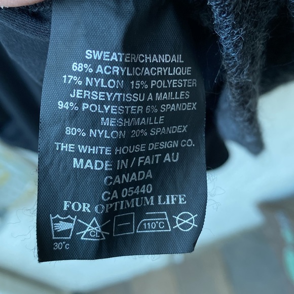 Sympli hooded grey black size 14 grey acrylic with poly black hood sweater - Picture 6 of 8